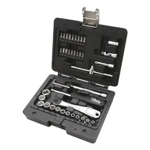 Socket wrench set Beta BW 903E/C42 — 1/4" drive, 1 pc, includes ratchet and T-handle, black