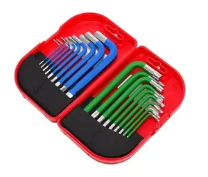 Набор ключей имбус/Torx AWTools AW35040 — 18 шт., размеры 1,5–10,0 мм, разноцветные