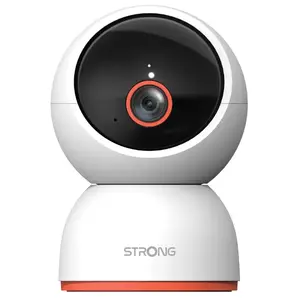 IP dome security camera STRONG SHC08IR0-W — indoor, wireless, ceiling/desk mount, 4 mm focal length, 0–360° pan/tilt, IR LEDs, black/white