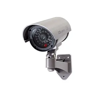 Dummy security camera Nedis DUMCB40GY Bullet, outdoor grey, diameter 8 cm, AA battery 3 V