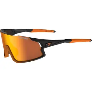 Очки TIFOSI STASH CLARION — чёрно‑оранжевая градиентная оправа, три сменные линзы (Orange, AC Red, Clear)