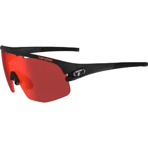 Спортивные очки TIFOSI SLEDGE LITE CLARION Fototec — матовая чёрная оправа, фотохромная линза Clarion Red (пропускание 74%→14%)