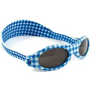 Children's Swim Goggles Okbaby size 0–2 years, blue-and-white check pattern (Okbaby)