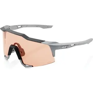 Спортивные очки 100 КНИГ SPEEDCRAFT Soft Tact Stone Grey с линзой HiPER Coral и прозрачной линзой LT 52% / LT 93%