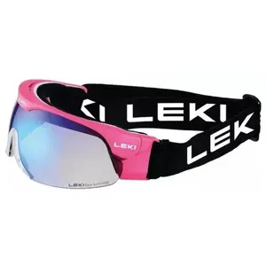 Ski and Nordic Walking Glasses Leki XC Shield — Pink — wraparound protective lenses, lightweight frame
