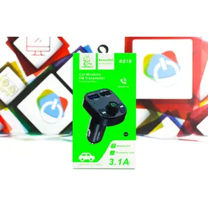 FM raidītājs DENMEN DZ18 — Bluetooth, barošana 12/24 V, 2×USB