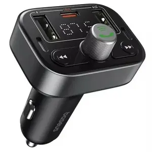 FM raidītājs Baseus SUP0003754 — 87.5–108 MHz FM, Bluetooth, LED, 12/24V piepīpētāja barošana, 3.4A izeja