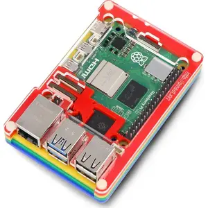 PIMORONI Pibow Coupe 5 enclosure for Raspberry Pi 5 — Rainbow layered acrylic case