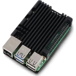 JustPi alumīnija korpuss priekš Raspberry Pi 5 — melns