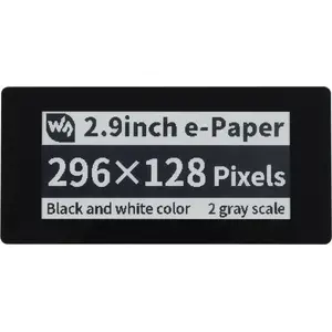 E-paper E-Ink Touch Display 2.9" 296×128 SPI/I2C Black-White for Raspberry Pi Pico - Waveshare