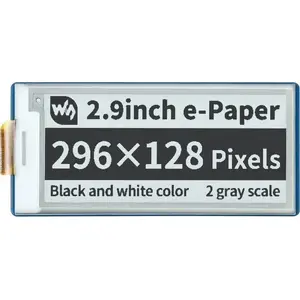 E-paper E-Ink Display 2.9" 296×128 px SPI, black-white for Raspberry Pi Pico – Waveshare