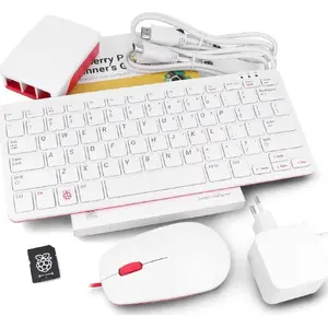 Raspberry Pi Desktop Kit with Case, Keyboard and Mouse (red-white) for Raspberry Pi 5