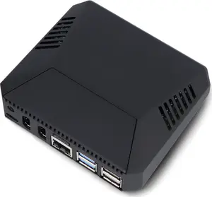 Alumīnija korpuss Argon40 Argon ONE V3 priekš Raspberry Pi 5 ar ventilatoru un radiātoru, melns
