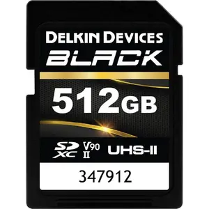 SDXC memory card Delkin Black Rugged 512 GB Class 10 UHS-II V90 (DSDBV90512BX)