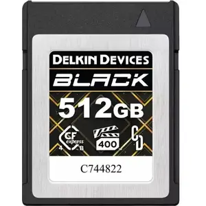 CFexpress 4.0 Type B 512GB flash card, Delkin R3600/W3200 (VPG400)