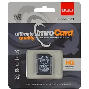Карта памяти IMRO MicroSDHC 8 ГБ Class 4 UHS-I/U1