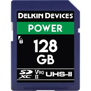 SDXC memory card Delkin Power 2000x 128 GB Class 10 UHS-II U3 V90 (DDSDG2000128)