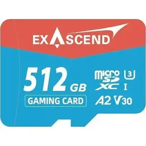 MicroSD memory card Exascend Gaming UHS-I 512GB, microSD, UHS-I