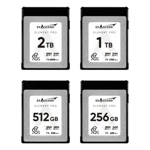 Карта памяти CFexpress Type B Exascend Element Pro 256 GB — 3D TLC, 3500/1400 МБ/с, пыле/удар/влагозащита, защита от рентгена