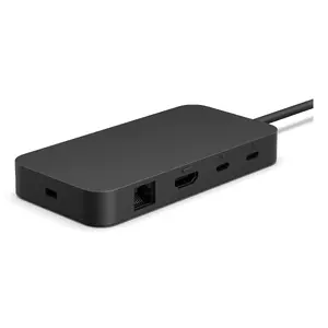 Doku stacija Microsoft Surface USB4 Dock Wired Black — USB4, gigabita Ethernet, 100 W USB-C barošana