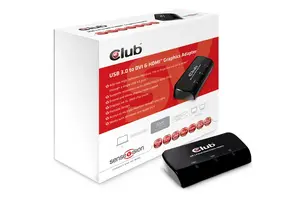 Графический адаптер USB3.0 на DVI‑I и HDMI CLUB3D SenseVision CSV-2320HD — USB 3.2 Gen 1, DVI‑I, HDMI, 60 Гц, черный