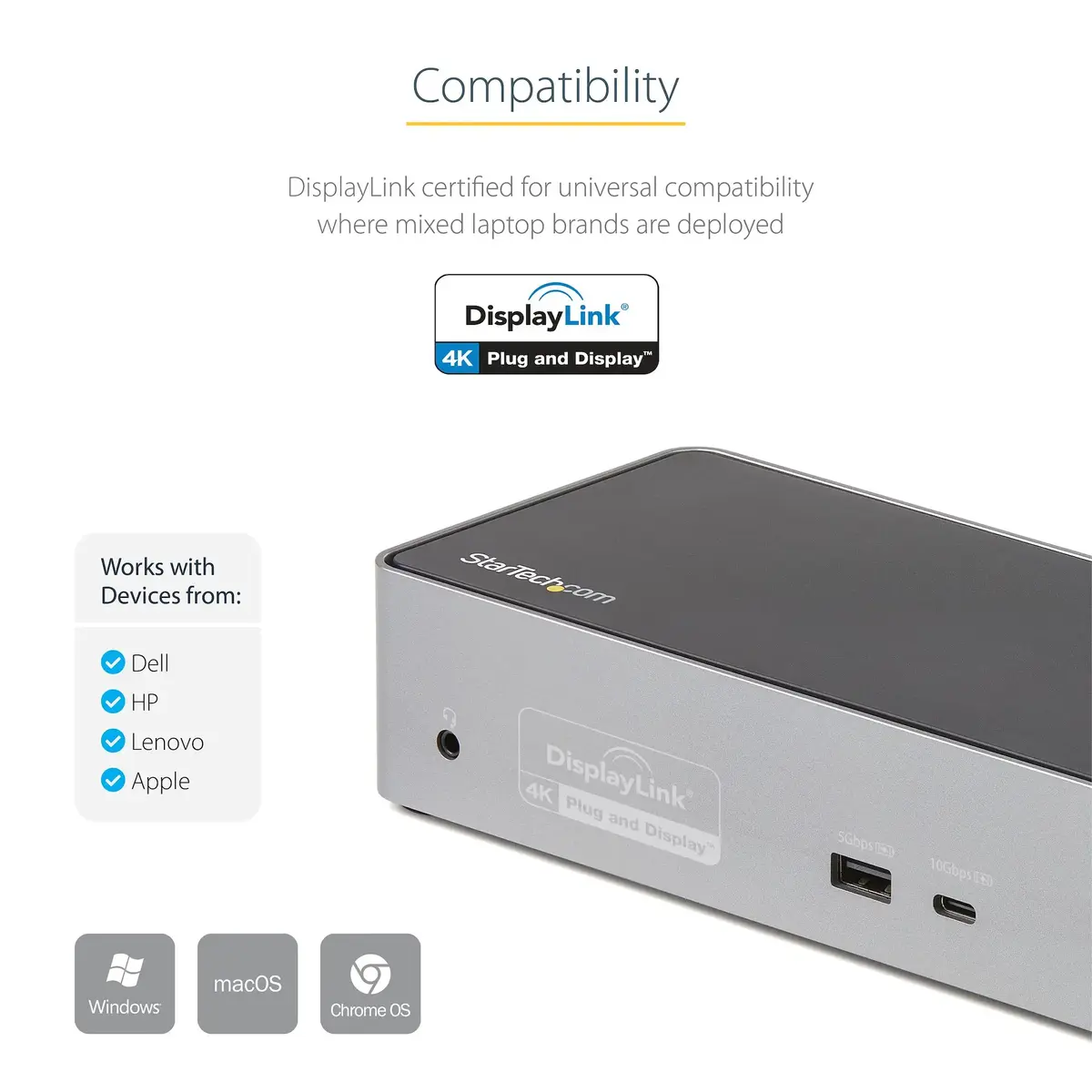 StarTech USB-C Dock S55157838 — Quad 4K60, 100W PD Photo 12