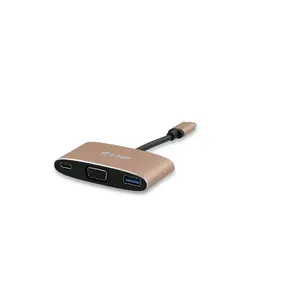 Laptop dock / port replicator LMP 18947 by LMP — USB-C to VGA adapter, 5 Gbit/s, 73×37×15 mm, Black/Gold