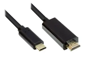 Video cable adapter Alcasa GC-M0102 HDMI Type A to USB Type-C, 3 m, black