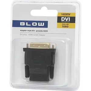DVI-to-HDMI adapter BLOW 08987 — DVI male to HDMI female, supports 1080p