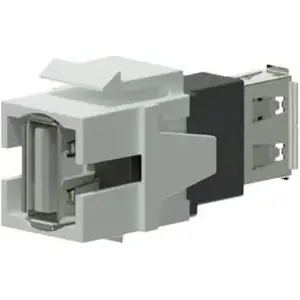 Keystone module Procab VCK622/W — flat white USB-A pass-through