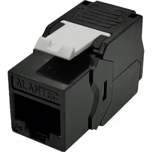 Keystone-адаптер RJ45 Alantec MB008-BK — безинструментальный UTP Cat5e SLIM, черный