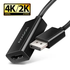 Переходник DisplayPort -> HDMI 2.0b Axagon RVD-HI20N, 4K@60 Гц, кабель 0,15 м, DP на HDMI