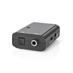 Audio converter Nedis ACON2505BK – compact digital-to-analog converter, 5 V input, 600 mA, 72×50×22 mm, black