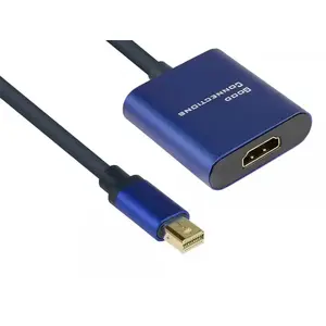 Video cable adapter Alcasa MDP-HDMI2 Mini DisplayPort to HDMI 0.2 m Black/Blue