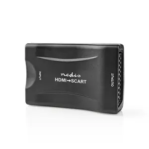Конвертер видеосигнала Nedis VCON3461BK — активный HDMI → SCART, до 1920×1080, 5 В, корпус ABS