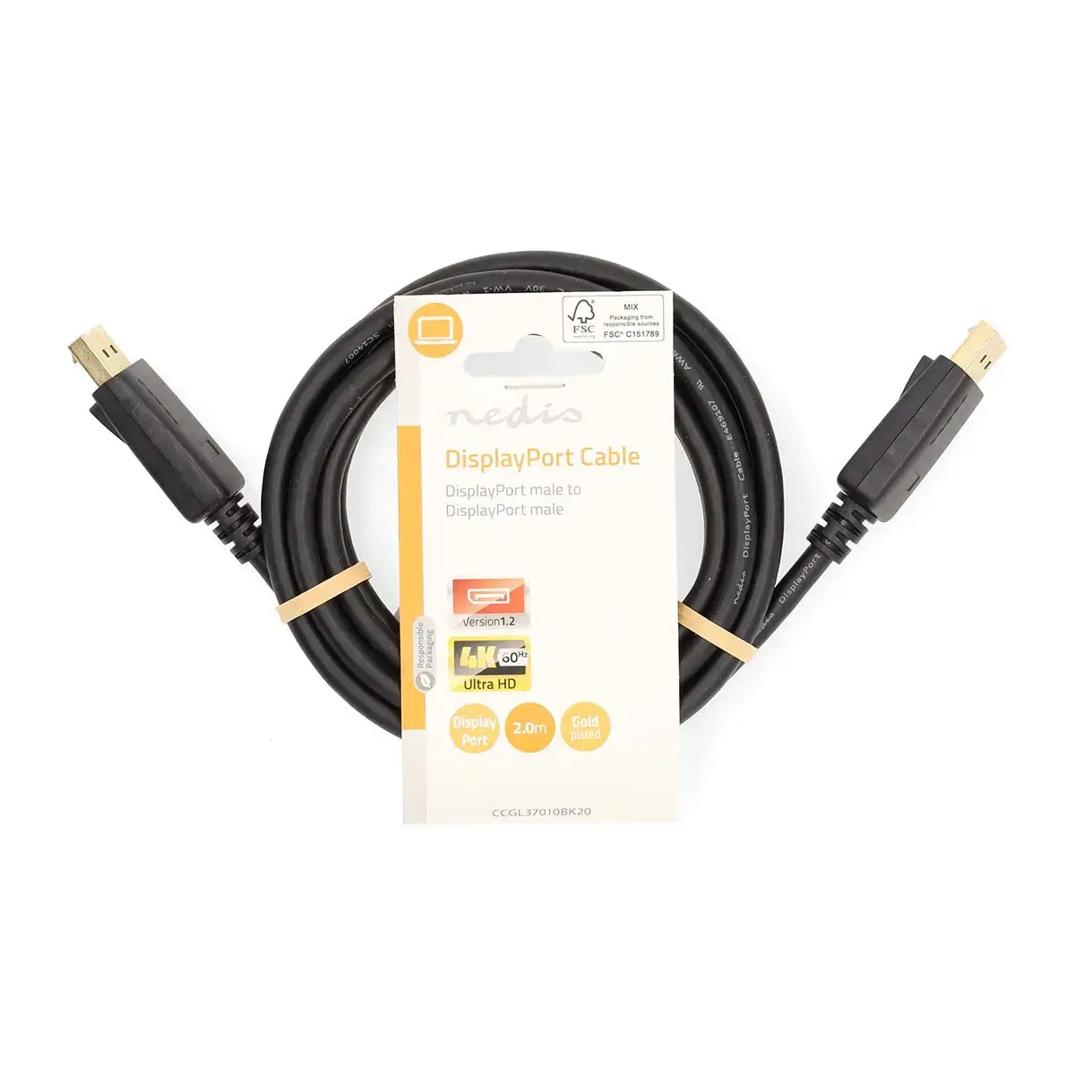 Nedis CCGL37010BK20 DisplayPort cable 2 m Photo 3