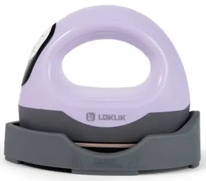 LOKLiK ImPress™ Mini 3 heat press 550 W, 93×80 mm plate, max 200 °C, built-in display, Black/Lavender/Purple