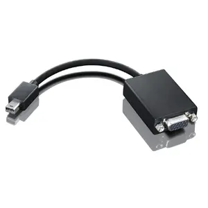 Видео кабель‑адаптер VGA (D‑Sub) — Mini DisplayPort, Lenovo A36536, чёрный, длина 200 мм