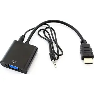 HERTZ adapter HDMI to D-Sub (VGA) with 3.5mm audio jack, black