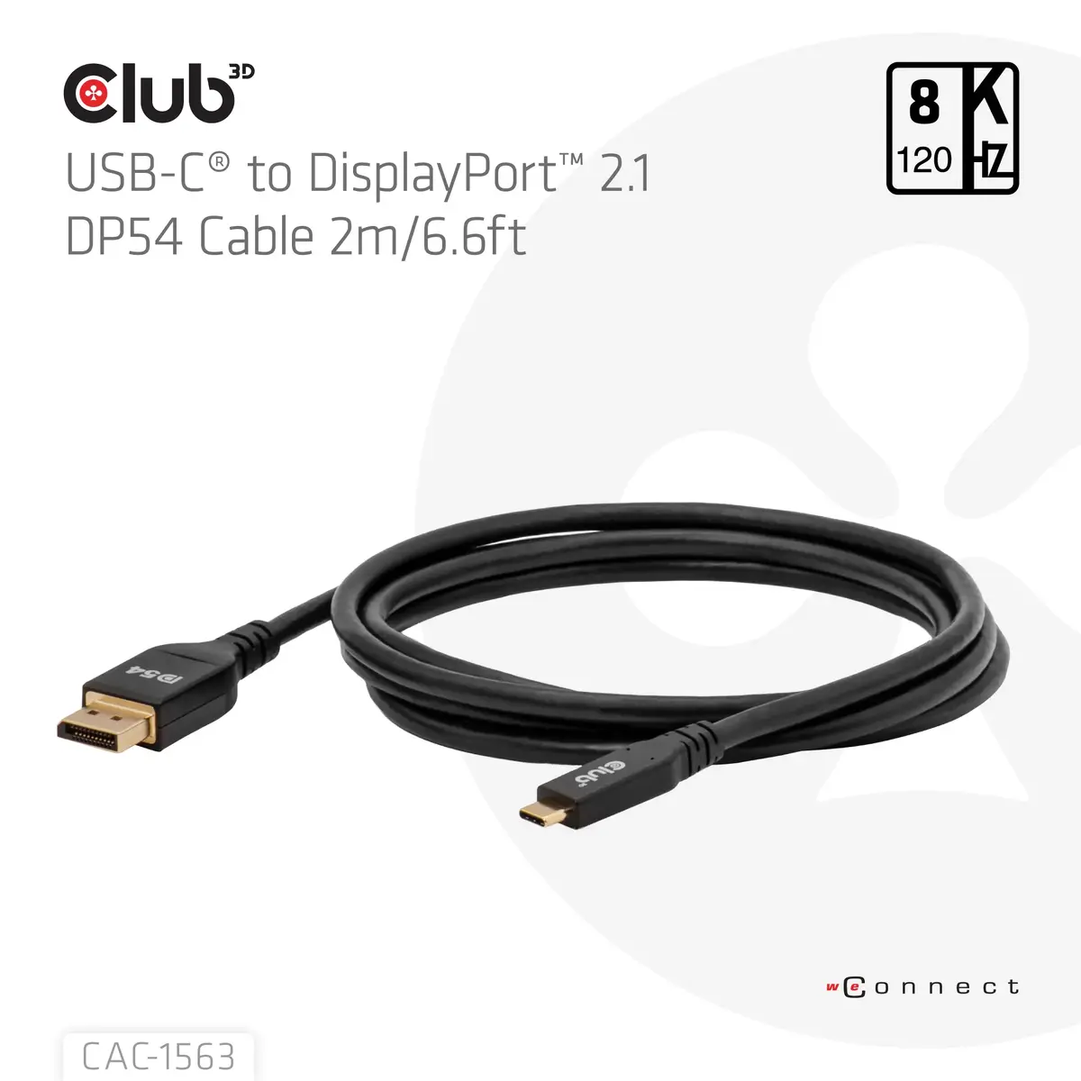 CLUB3D CAC-1563 USB-C to DisplayPort cable 2 m Photo 3