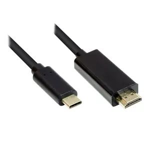 Video cable adapter Alcasa GC-M0100 — 1 m, HDMI Type A to USB Type-C, black