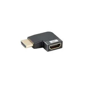 Video kabeļa adapters LANBERG AD-HDMI-09 — HDMI Type A ligzda uz HDMI Type A ligzdu, melns/sudrabots
