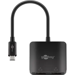 USB graphics adapter Triton 60171 — USB Type-C male, straight; Black, ABS/PC/TPE housing, 55×50×12 mm