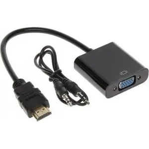 Адаптер AV HDMI на D-Sub (VGA) чёрный — No name HDMI/VGA+AU-ECO-3