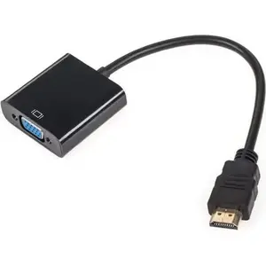 Adapter AV LechPol Mini D-Sub (VGA) to HDMI, black, model KOM0842