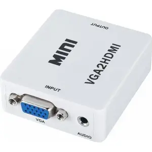 Adapter AV LechPol HDMI to D-Sub (VGA) with 3.5 mm audio jack, white