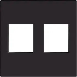 Adapter connection plate Procab CP45KS2/B 45 x 45 mm Keystone, black