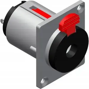 Panel-mount stereo female 6.3 mm adapter Procab VCJ3FP — panel connector, 6.3 mm TRS