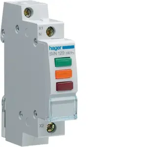 Electrical enclosure accessory Hager SVN129 — red, for 230 V AC input