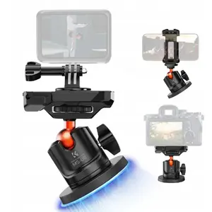 Штативная шаровая головка K&F с магнитной базой 3D для GoPro, смартфона, резьба 1/4"